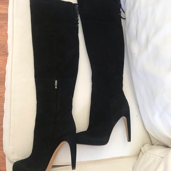 Over the knee black suede Sam Edelman boots - Picture 3 of 8